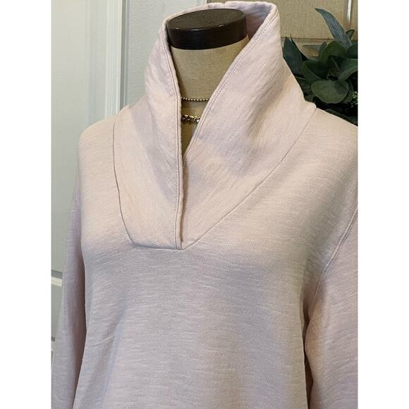 TOMMY HILFIGER Light Pink Cowl Neck Pullover Shirt Top L - Picture 2 of 10